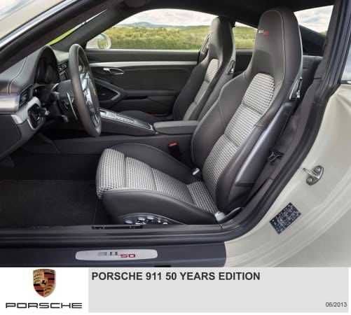 Porsche 911 50 Yeras Edition interior