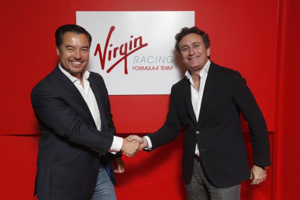 1. Alex Tai (left), Team Principal of Virgin with Alejandro Agag, CEO of Formula E Holdings