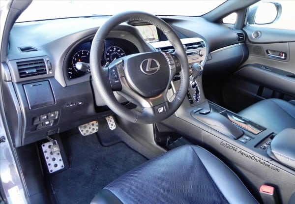 2014-LexusRX350 F-Sport driver side interior AOA1200px