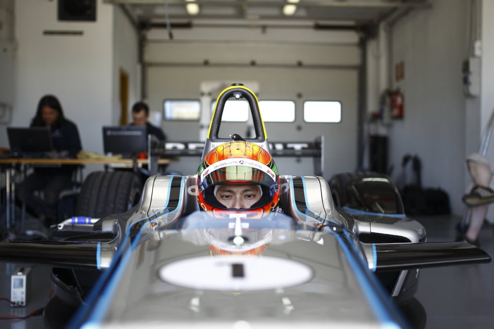 2. Ho-Pin Tung in the fully-electric Formula E car